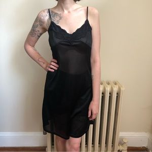 Forever 21 black lace trim slip or night dress! Cute and soft, barely worn